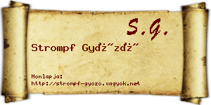 Strompf Győző névjegykártya